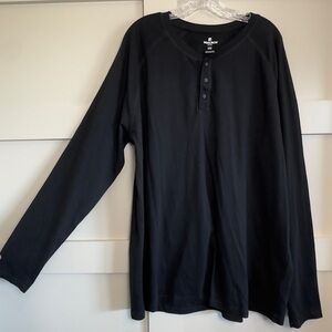 Woolrich Henley Long Sleeve Black Cotton/Poly Base Layer Shirt Men’s Size XXL